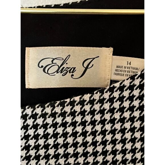 Eliza J houndstooth ruffle dress size 14 - Picture 7 of 7